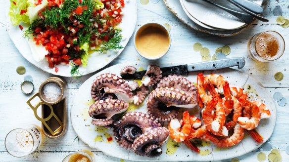 Porteno's Christmas recipe: Prawn and octopus salad with salsa golf.