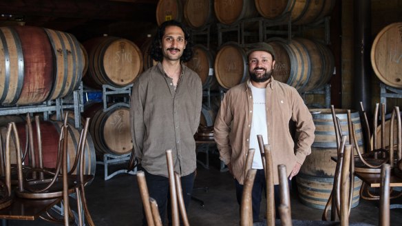 Chef Mischa Tropp (left) with Rohit Singh of Avani Wines.