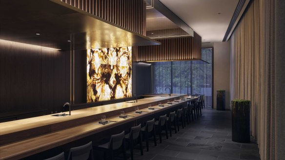 Warabi offers kappo-style dining where guests can watch chefs prepare each dish.