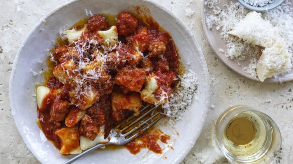 Roman-style  gnocchi with sausage ragu.