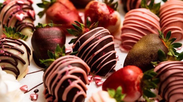 Decorate these chocolate-covered strawberries to your heart's content.