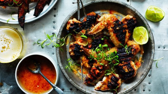 Adam Liaw's Singapore-style barbecue chicken wings 