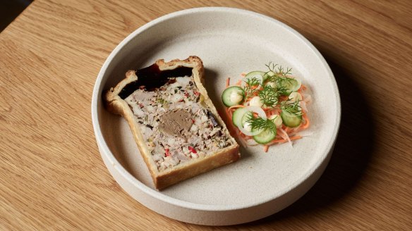 Paté en croute with the flavours of banh mi at Aru, Melbourne.