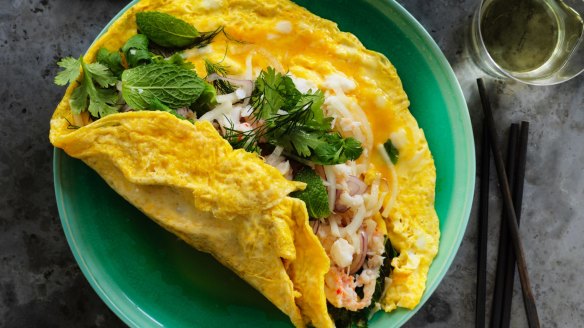 Serve this spanner crab omelette as a shared starter or a meal for one.