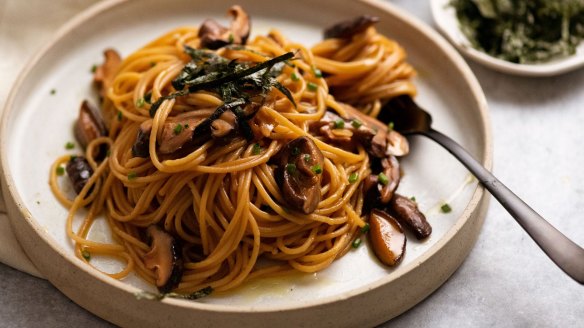 Pantry pasta with a Japanese twist.