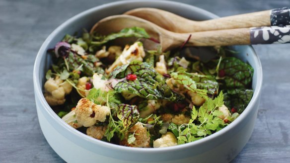 Smoky roast cauliflower salad.