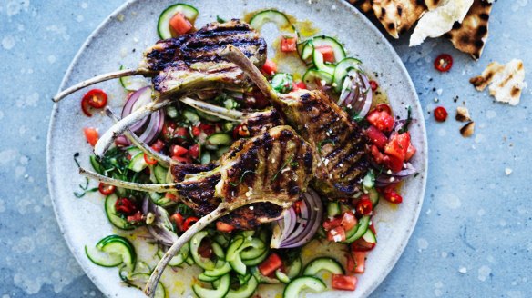 Serve the cutlets with grilled flatbread and salad.