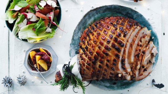 Andrew McConnell's glazed Christmas ham.