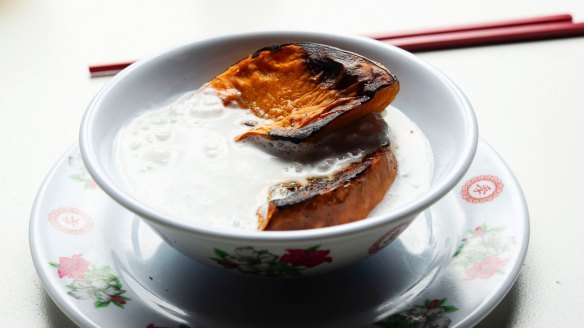 Roasted pumpkin, tapioca and coconut milk.