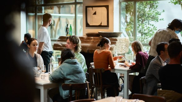 Diners enjoying the new space at Totti's. 