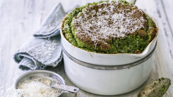 Helen Goh's cheese and kale souffle.