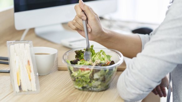 As people's work schedules and lives become busier, many Australians are choosing to work through lunch or eat in front of a computer screen.