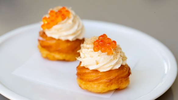 Crisp choux pastry puff filled with oyster cream. 