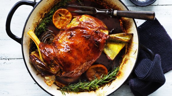 Pair this juicy North African-inspired lamb shoulder with fluffy cous cous.