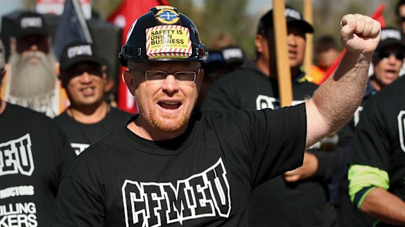 CFMEU ACT secretary Dean Hall complained to Police Minister Joy Birch about police conduct.