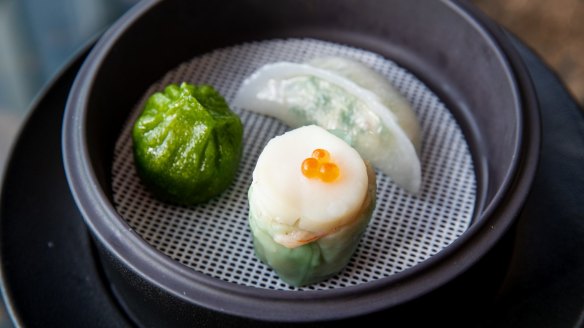 The dinner menu's dim sum trio are light, luxurious and well-made.