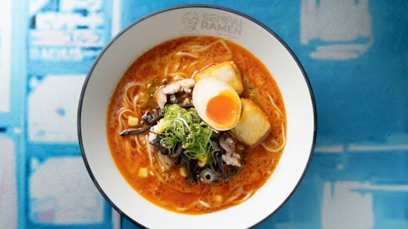 Malatang ramen, featuring a Sichuan-inspired spice numbing broth, will debut at Senpai Ramen, Burwood. 