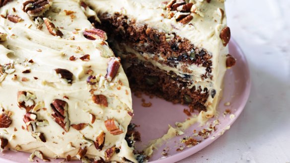 Helen Goh's burnt butter parsnip cake with white chocolate cream icing.