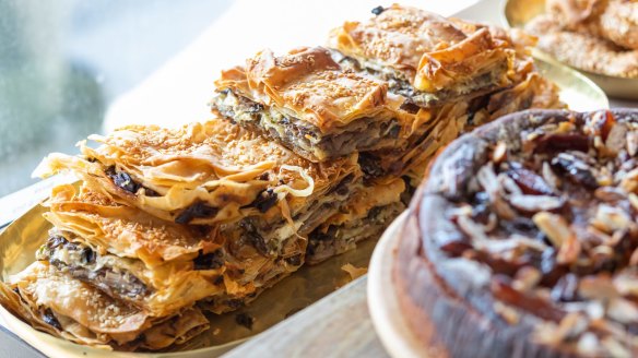 Mushroom and walnut boreks are available at the pop-up.