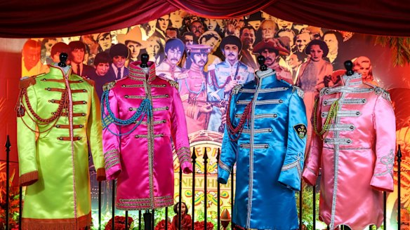 Sgt Pepper suits at The Beatles Story.
