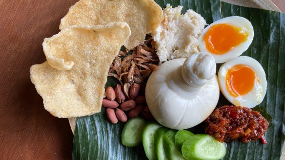 Khanh Nguyen's nasi lemak with burrata.