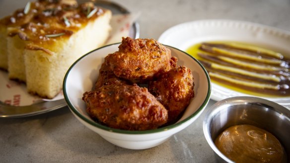 Cauliflower and gruyere fritti.