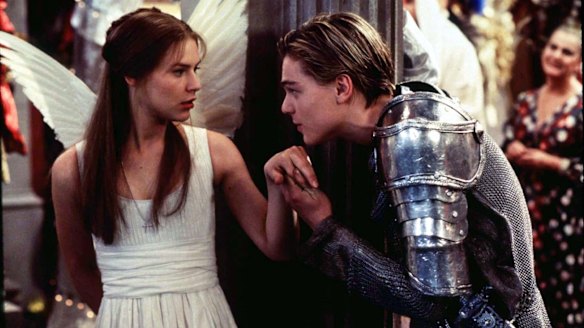 Claire Danes and Leonardo DiCaprio in 1996's <i>Romeo + Juliet</i>.