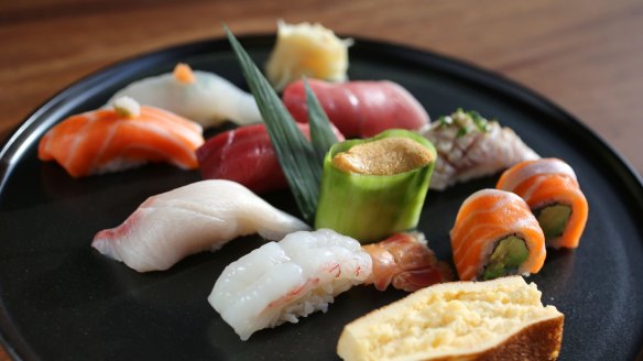 The daily 11-piece sushi selection.