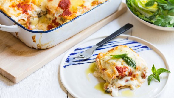 Karen Martini's vegetable lasagne. 