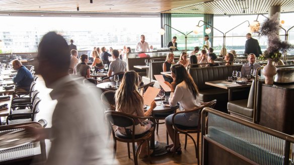 Busy Bea: the restaurant occupies the middle level of Barangaroo House.