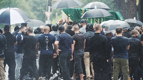 Mourners farewell Kemel Barakat at the Alawi Youth Movement Centre in Marrickville on March 16.