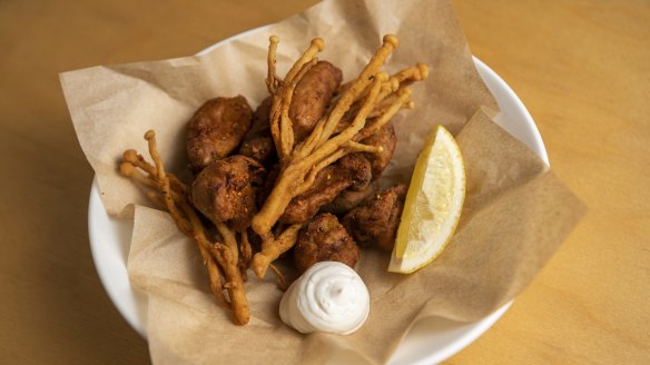 Mixed mushroom karaage. 