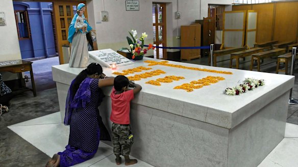 The Tomb of Mother Theresa in the Mother House, Missionaries of Charity.