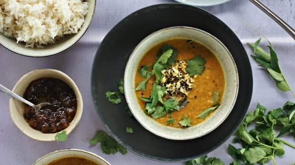 Fresh ginger gives this vegan curry a nose-clearing kick.