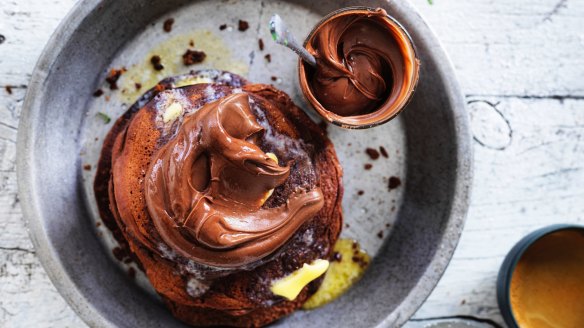 Mexican chocolate pancakes.