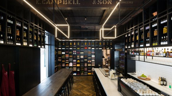 Inside Scott Pickett's new delicatessen and wine bar.