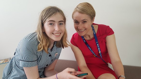 Georgie Stone with Associate Professor Michelle Telfer.