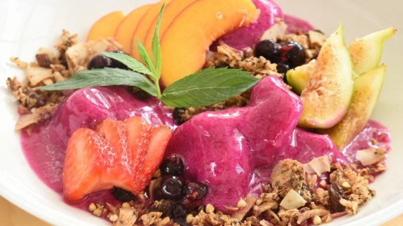 Sadhana Kitchen's organic pitaya bowl.