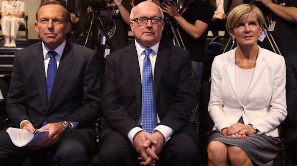 Foreign Minister Julie Bishop, says comments by Prime Minister Tony Abbott (left) linking tsunami aid to the clemency bid for two Australians on death row in Bali was seen as "unhelpful" by Indonesia.