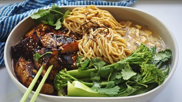 Roast pumpkin miso ramen.