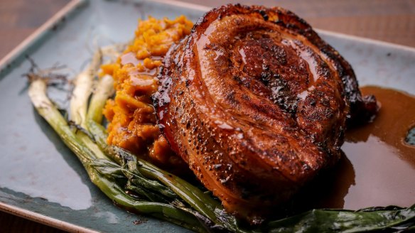 Barley-stuffed pork belly.