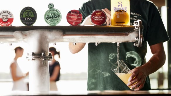 Nagambie Brewery and Distillery will serve house-made beers and brews from further afield.