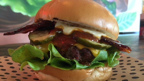 Chomp into Chur Burger's hoisin burger.