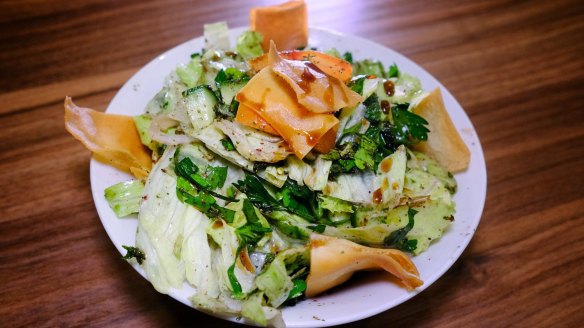 Shamiat's salads - such as this fattoush - are wonderful.