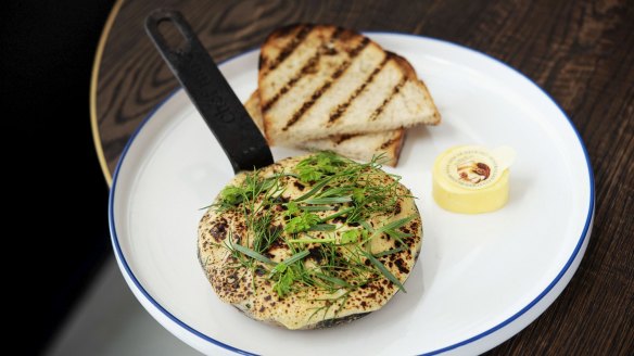 Arnold Bennet omelette with smoked haddock.