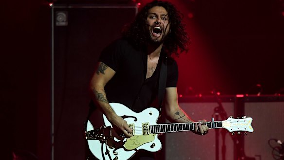 Big winners: Gang of Youths perform during the 31st ARIA Awards at The Star, in Sydney.