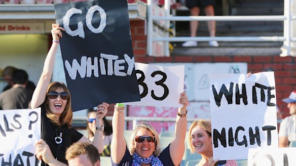Blues fans show their support
