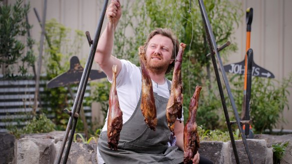 Chef Matt Wilkinson loves cooking under the stars.