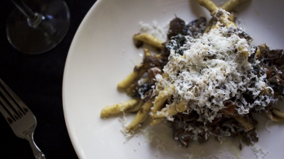 From another time: Pasta at Templar Lodge.