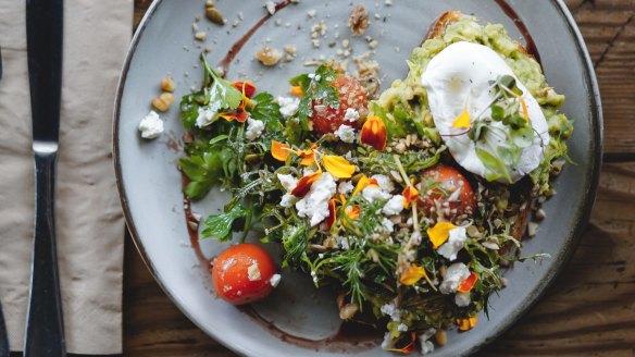 Laneway's take on smashed avocado.